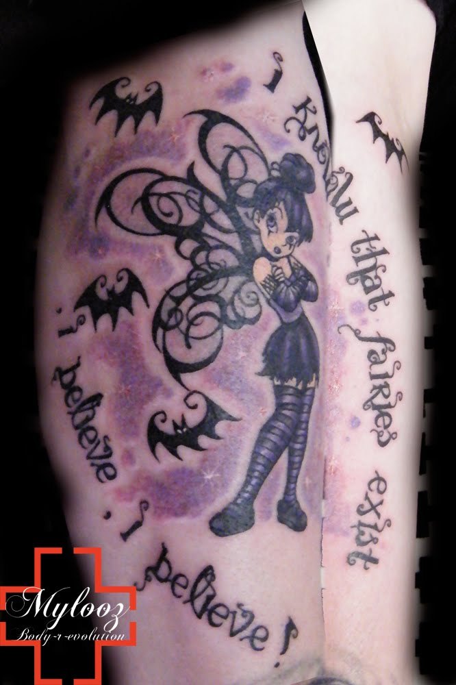 tatouage fée gothique