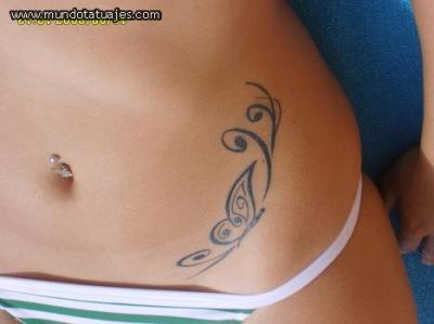 tatouage femme bas du ventre original