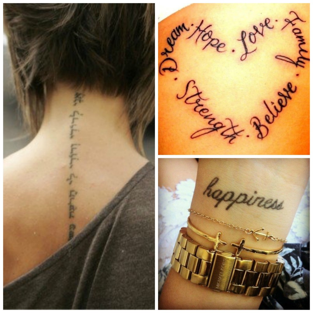 tatouage femme phrase anglais
