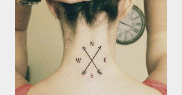 tatouage fin et discret nuque
