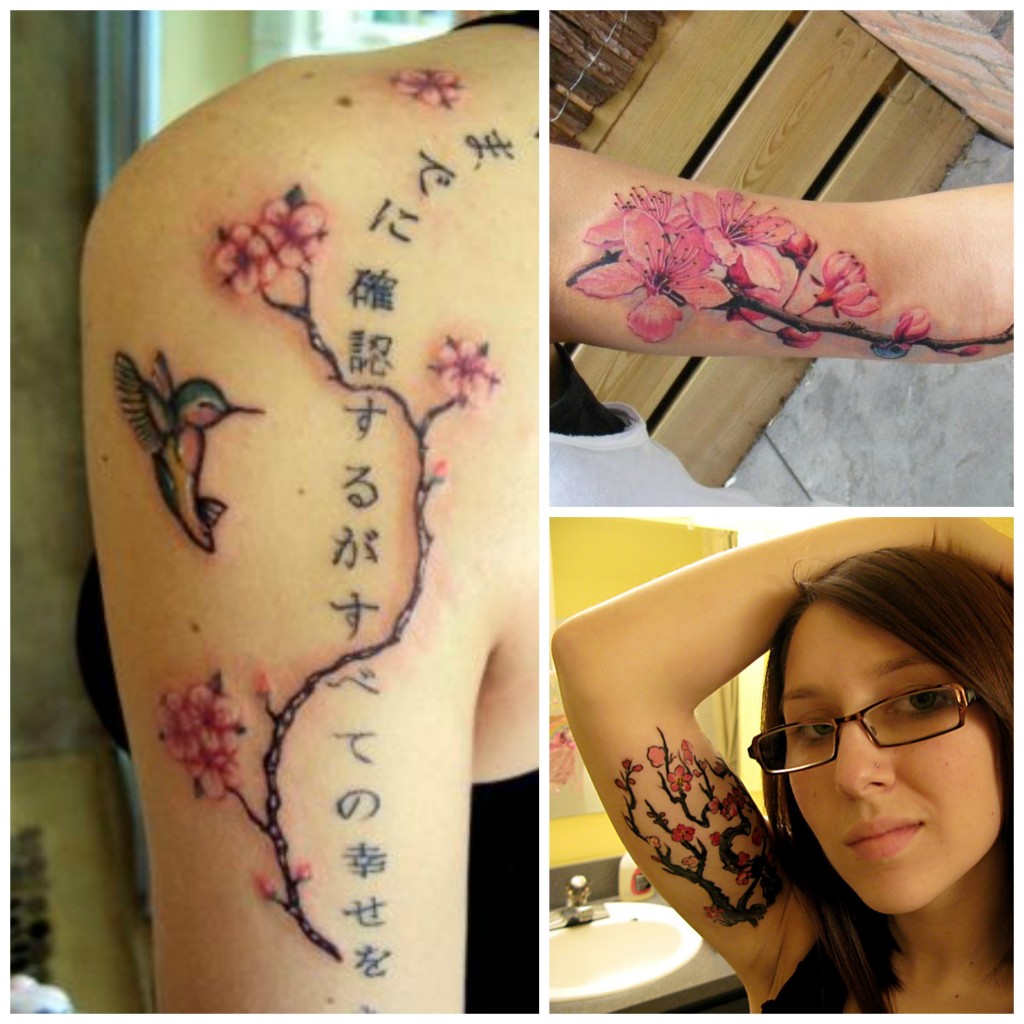 tatouage fleur cerisier