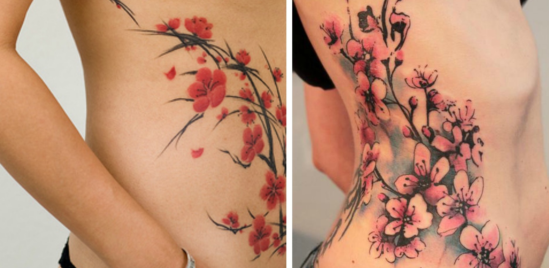 Tatouage fleur cerisier japonais