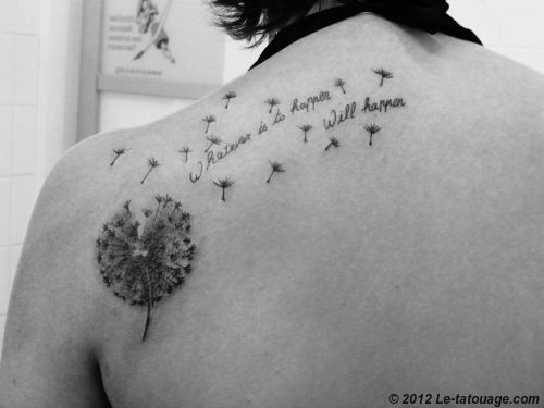 tatouage fleur de pissenlit