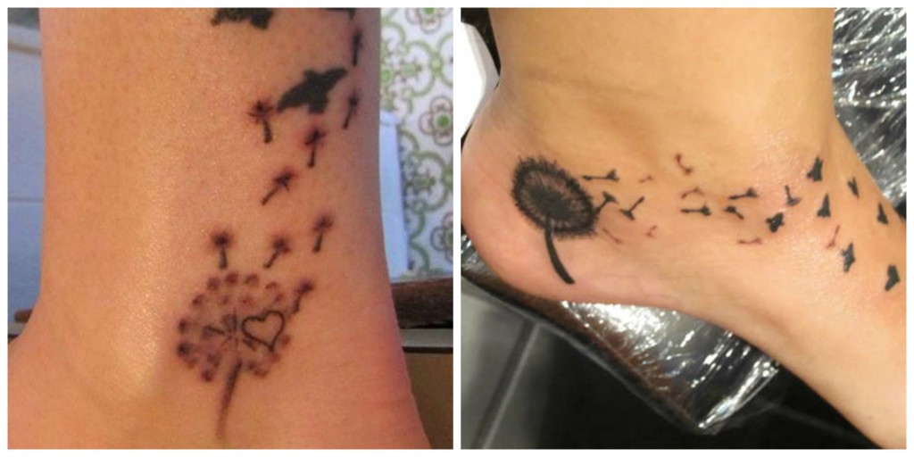 tatouage fleur de pissenlit