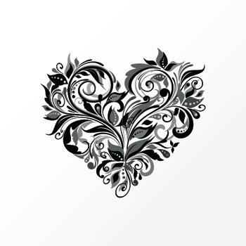 tatouage fleur et coeur