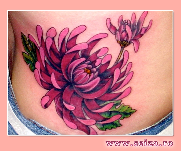 tatouage fleur exotique