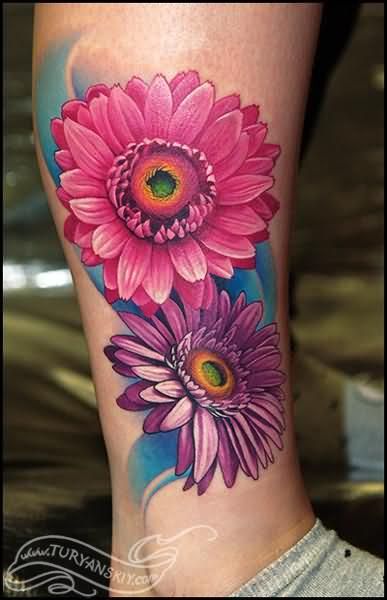 tatouage fleur gerbera