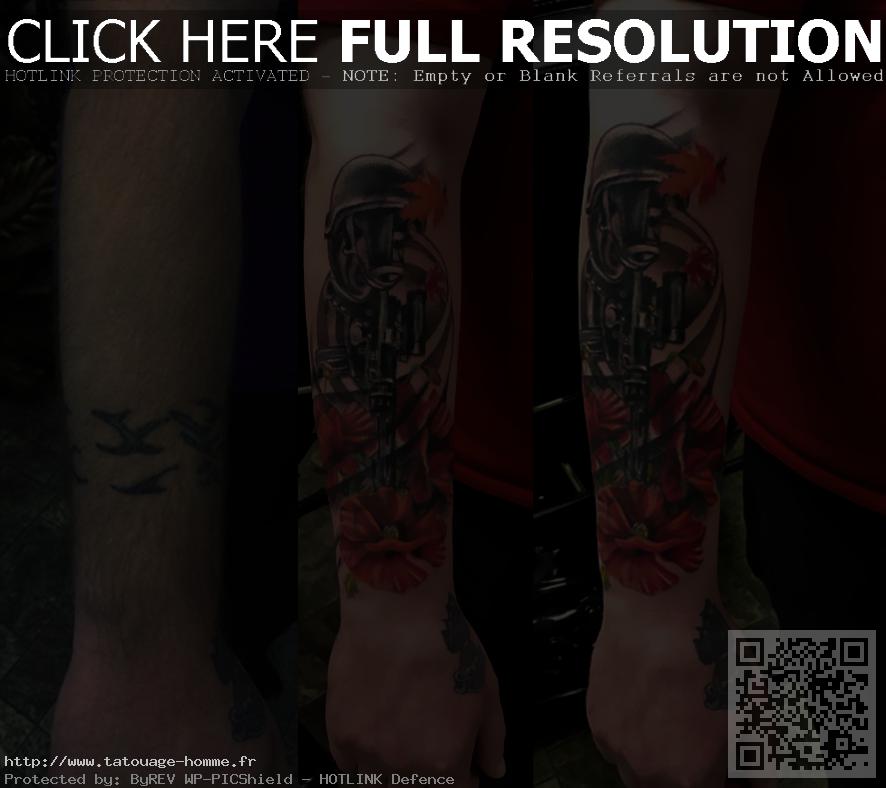tatouage fleur homme