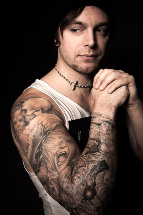 tatouage fleur homme bras