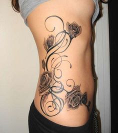 tatouage fleur jambe