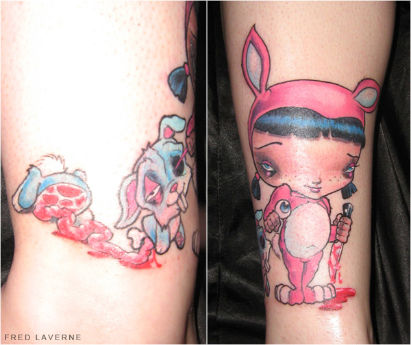 tatouage fleur new school