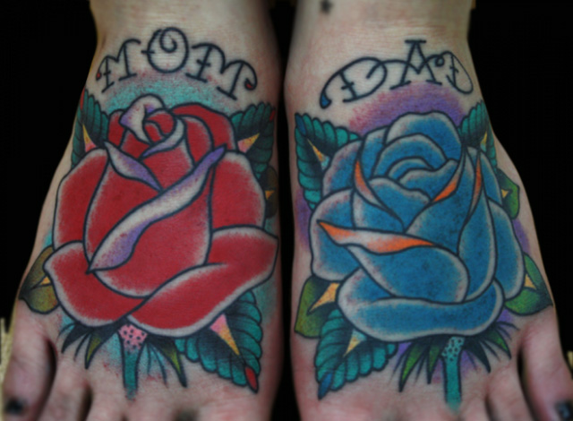 tatouage fleur new school