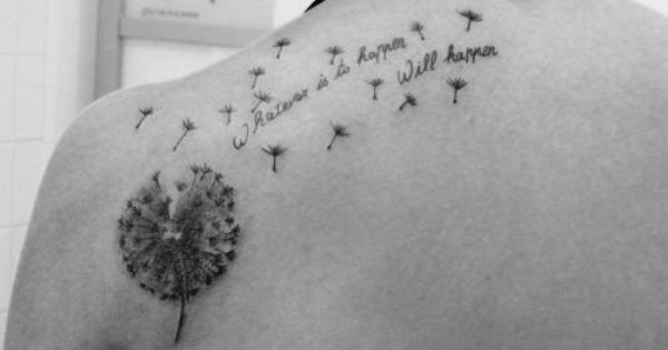 Tatouage fleur pissenlit