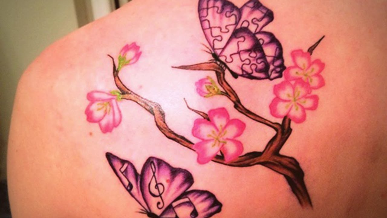tatouage fleur relief
