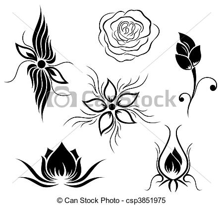 tatouage fleur simple