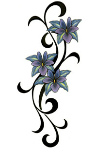 tatouage fleur tribal