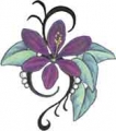 tatouage fleur violette