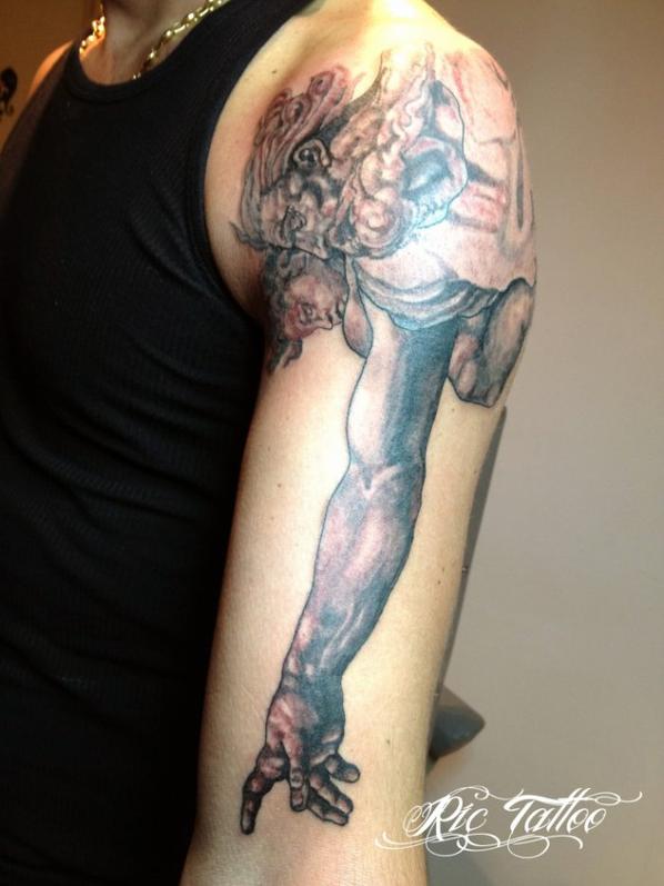 tatouage fresque ange