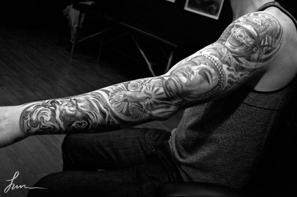 tatouage fresque ange