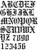 tatouage gothique ecriture