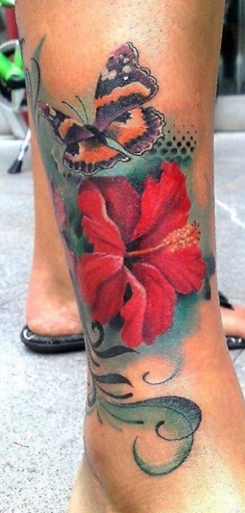 tatouage grenouille fleur