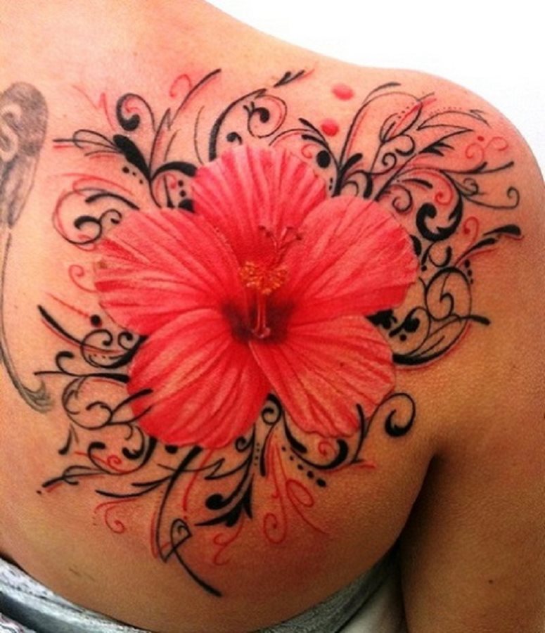 Tatouage grosse fleur