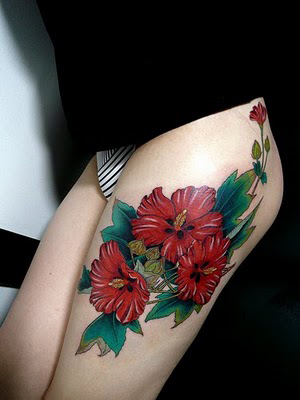 tatouage grosse fleur