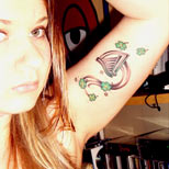 tatouage harpe celtique