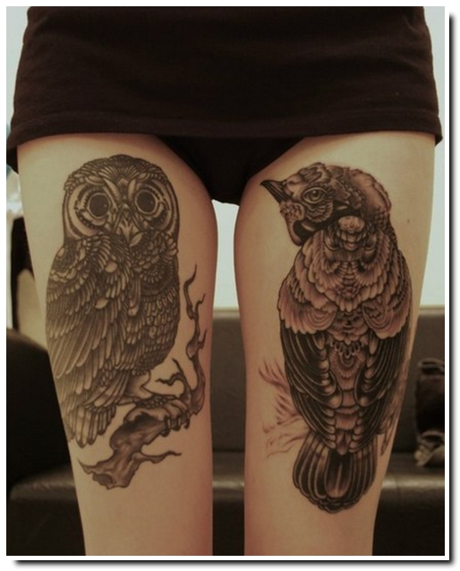 tatouage hibou chouette