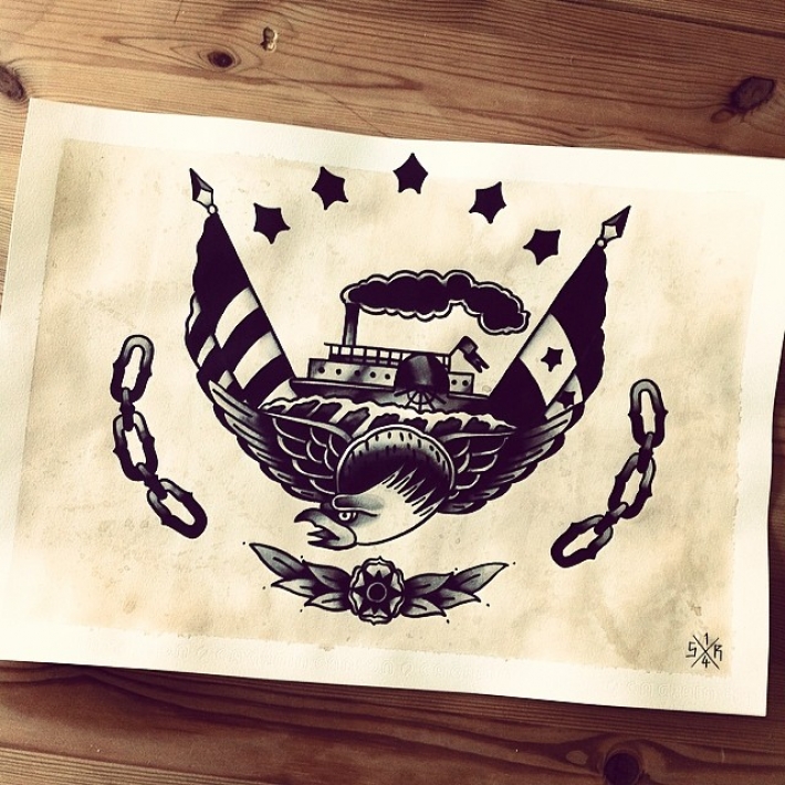 tatouage hibou couleur