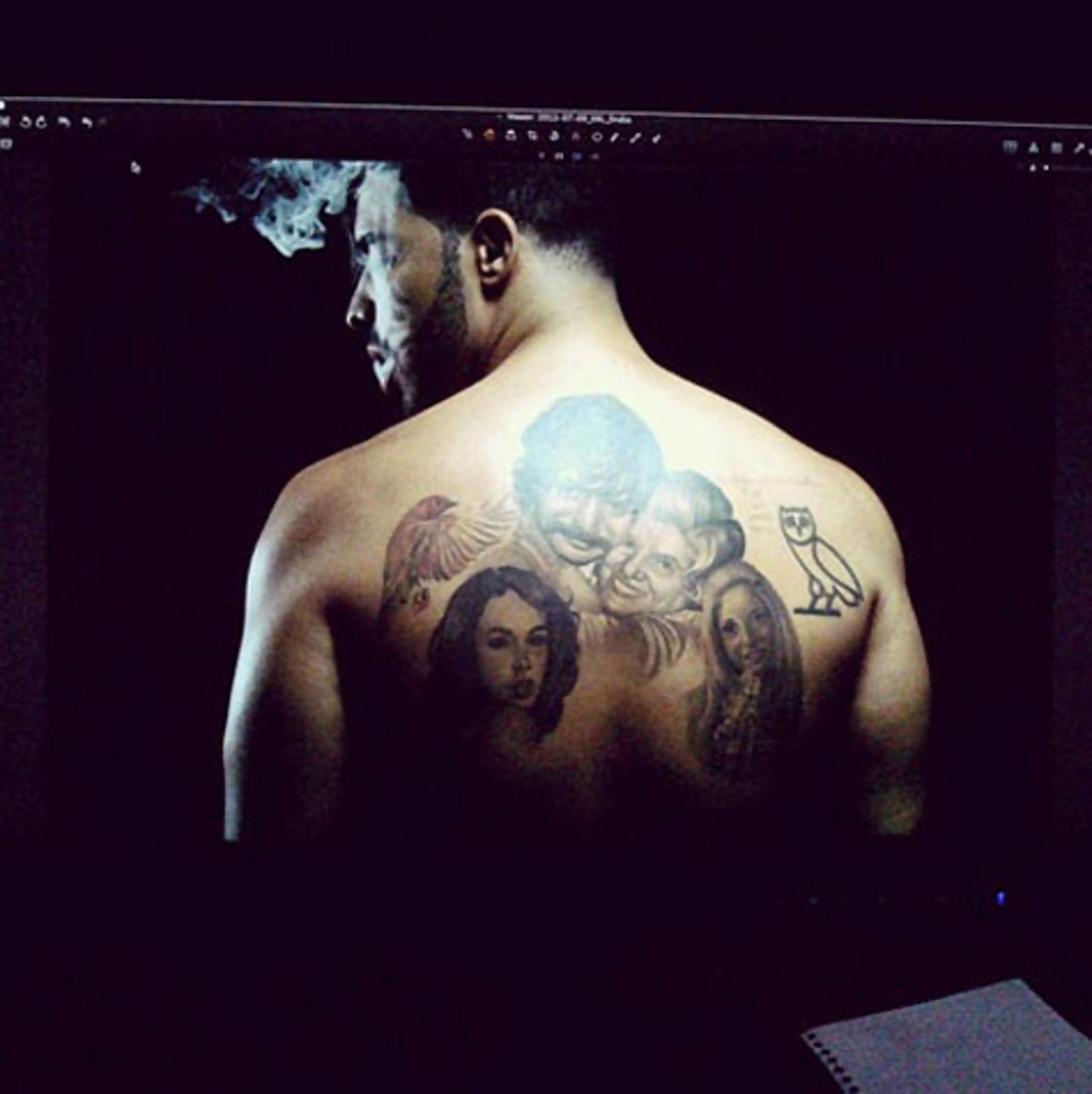 tatouage hibou drake