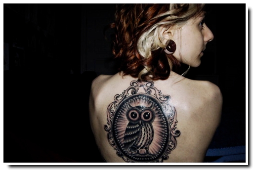 tatouage hibou et chouette