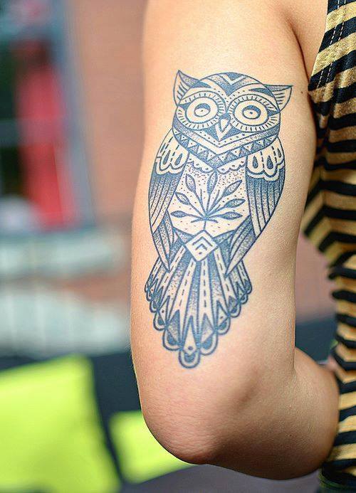 tatouage hibou et chouette