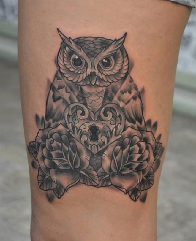 tatouage hibou japonais