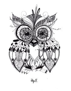 tatouage hibou mexicain