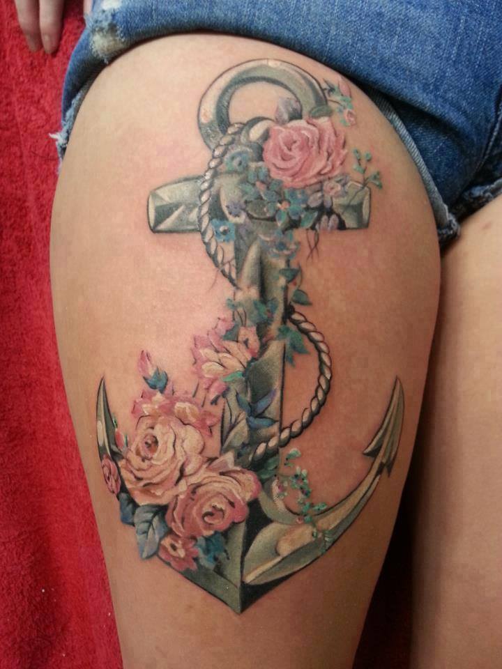 tatouage hirondelle cuisse