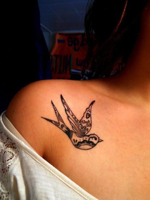tatouage hirondelle cuisse