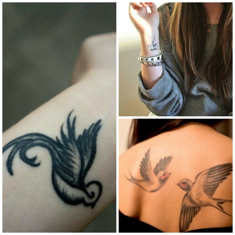 tatouage hirondelle femme