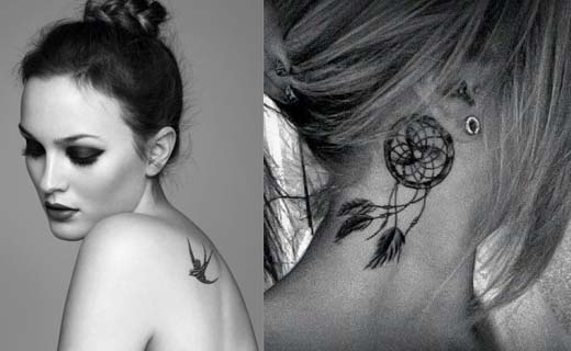 tatouage hirondelle nuque femme