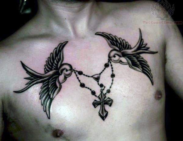tatouage hirondelle ruban