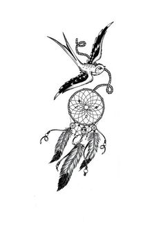 tatouage hirondelle tribal