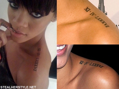 tatouage infini chiffre romain