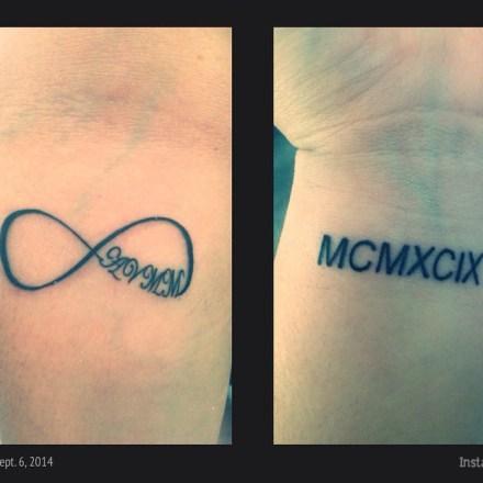 tatouage infini chiffre romain