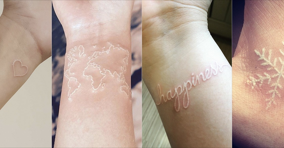 tatouage infini encre blanche