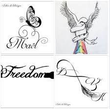tatouage infini lettre