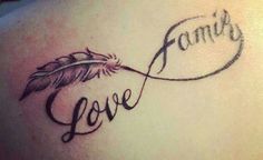 tatouage infinity family love