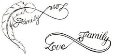 tatouage infinity family love