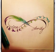 tatouage infinity love family