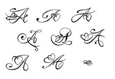 tatouage initiale a