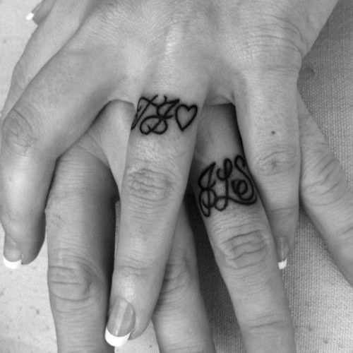 tatouage initiale doigt
